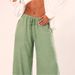Women's Clothing Cotton Linen Pants Drawstring High Waist Wide Leg Pants Casual Wide Leg Yoga Pants With Pockets_ecoleips.com