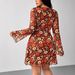 Elegant Plus Size Floral Wrap Dress – Long Sleeve V-Neck Printed Midi Dress For Women (Spring/Autumn, Stretchy Knit Fabric)_ecoleips.com