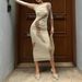 Women's Elegant Long Dress Early Spring Fashion Mesh Print Design Waist Cinching Hip Hugging Skirt_ecoleips.com