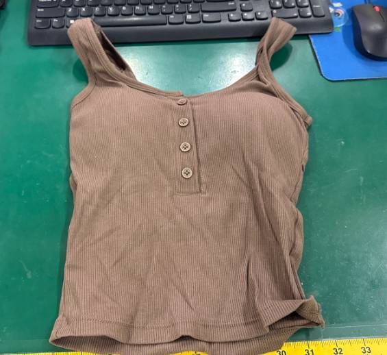 Women's Clothing Pure Cotton Ribbed Button Vest For Women With Chest Pads Sports Slim Bottoming Outer Wear Sleeveless Top_ecoleips.com