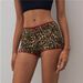 2025s Print Plus Size Women's Summer Fashion Casual Comfortable Slim Fit Small Bowknot Personality Leopard Shorts Yama_ecoleips.com
