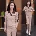 Slim-Fit Women's Sportswear Set – Long Sleeve Hoodie & Joggers, Premium Stretch Polyester, Trendy Two-Piece Outfit_ecoleips.com