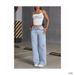 Women's High Waist Straight Leg Jeans - Sweet & Spicy Fashion Denim Pants For Casual Streetwear (Black, Light Blue, Medium Blue, Dark Blue, Gray)_ecoleips.com