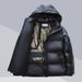 Women's Clothing Black And Gold Five Grid Hooded Down Cotton Coat Short Winter Clothes For Men And Women, Fashionable Thickened Cotton Padded Jacket_ecoleips.com