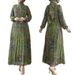 Women's Clothing Muslim New Arrivals Abstract Print Long Fashion Elegant Robe Dress_ecoleips.com
