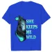 She Keeps Me Strong He Keeps Me Safe Couple Matching T Shirt Wolf Couple T Shirt Casual Black LOVER Shirt Tops Valentine Shirts_ecoleips.com