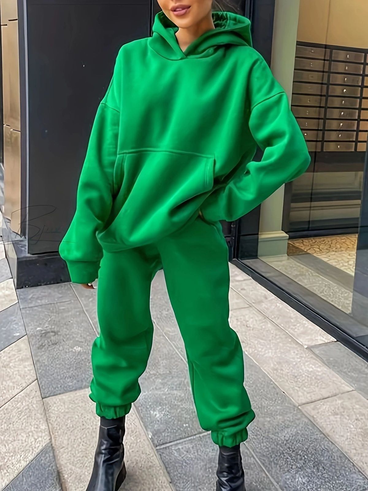 Women's Clothing Spring And Summer New Hooded Top Two Piece Set_ecoleips.com