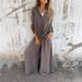 European And American Cross-Border 2025 Women's Clothing Commuting Long-Sleeve Shirt Casual Loose Pants Set Plus_ecoleips.com