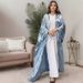 Women's Clothing elegant and simple solid color large size satin robe Abaya_ecoleips.com