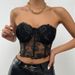 Women's Clothing Hot Girl Fish Bone Top Pure Desire Sling Lace Steel Ring Tube Top Slim Underwear_ecoleips.com