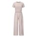Fashion Casual 2025 Spring Summer New Short Sleeve T-Shirt + Long Pants Two-Piece Set Plus Size Women's Clothing_ecoleips.com