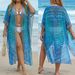 Boho Plus Size Beach Cover Up Long Kimono Open Front Sheer Mesh Tunic With Ethnic Print For Women Effortless Elegance_ecoleips.com