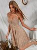 Women's Printed metallic backless sexy suspender evening dress party dress bridesmaid dress graduation prom dress_ecoleips.com
