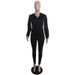 Women's Clothing Zipper Hooded Fashion Sports Leisure Long Sleeved Solid Color Suit_ecoleips.com