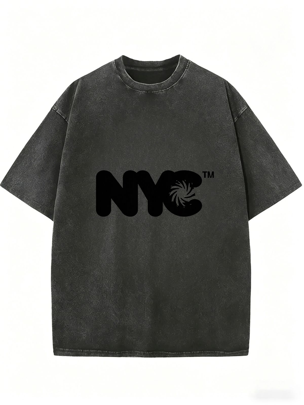 Vintage Washed Oversized Casual Tee, Short Sleeve Relaxed Fit T-Shirt For Modern Everyday Fashion_ecoleips.com