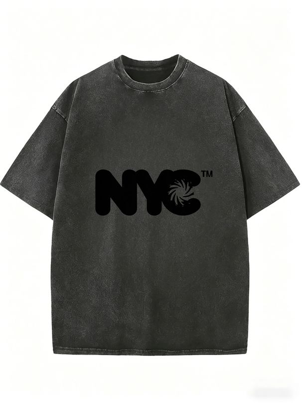 Vintage Washed Oversized Casual Tee, Short Sleeve Relaxed Fit T-Shirt For Modern Everyday Fashion_ecoleips.com