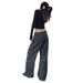 Minghai American Style Washed Leopard Print Jeans Women, Loose Slimming Floor-Length Pants, New Casual Long Trousers For_ecoleips.com