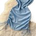 Blue Halter Neck Mini Dress Women's Sleeveless Sundress Ruched Side Drawstring Stretchy Ribbed Knit Bodycon Summer Party Dress_ecoleips.com