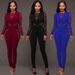 Lace Bodysuit Jumpsuit – Long Sleeve High-Waisted Lace Romper For Women (S-XL, Polyester, Sexy Lace Design, Tight Fit, Party Wear)_ecoleips.com