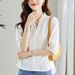 Women's Clothing Summer Beautiful Age Reducing Small Shirt Top Chic Shirt_ecoleips.com