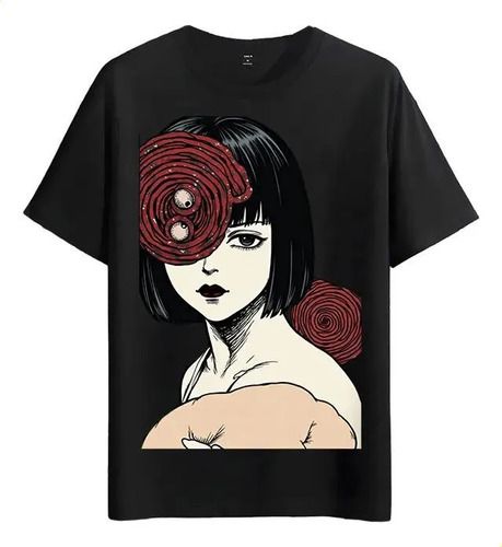 Women's T-Shirts T-shirt Muscle Freaks Horror Manga Style Junji Ito Tomie Art_ecoleips.com