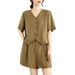 Plus Size Casual Fashion Age-Reducing Cotton Linen Women's Summer Outfit For Chubby MM Slimming Short_ecoleips.com