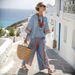 Women's Linen-Like Polyester Wide Leg Pants Set With 3d Print - Comfortable Summer Outfit For Casual Wear (S-5xl, Multiple Colors)_ecoleips.com