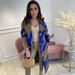 Women's Clothing Autumn Various Color Matching Fashion Long Sleeved Lapel Coat Printed Woolen Coat_ecoleips.com