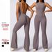 Women's Clothing Women's Casual Flared Jumpsuit Style Peach Hip Lifting Sports Yoga Fitness Back Clothes For Formal & Casual For Women_ecoleips.com