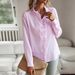 Stand Collar Autumn Ruffle Trim Cardigan With Ruffle Long Sleeve Puff Top Women's Shirt_ecoleips.com