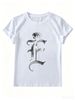 Women’s Vintage Illustration T-Shirt, Round Neck Casual Short Sleeve Tee For Spring Summer Fashion_ecoleips.com