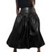 Women's Clothing Plus Size Women's PU Leather Half Length Skirt Style With Pockets For Formal & Casual For Women_ecoleips.com