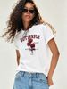 Women's Ink Rose T-shirt, Pure Cotton, Versatile Short-Sleeve For Commute_ecoleips.com