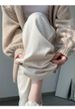 White Glutinous Rice Pants Women's Autumn And Winter 2025 New Drape Casual Loose Lazy Velvet Wide-leg Pants_ecoleips.com
