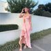 Women's Hollow Mesh Lace Long Dress Summer New Irregular Suspender Dress_ecoleips.com