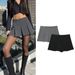 Women's Fashionable Wide Pleated Mini Skirt Shorts – Casual Versatile Skort, Trendy Club Bottom_ecoleips.com
