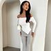 Women's Clothing Off Shoulder Long Sleeved Tops 2024 Spring Hot Selling Women's T Shirts Bottoming Tops_ecoleips.com
