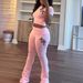 Printed Short Sleeve Long Pants Set Sexy Hot Girl Outfit_ecoleips.com