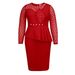Women's Clothing Round Neck Long Sleeve Hip Skirt Temperament Beaded Party Banquet Dress_ecoleips.com