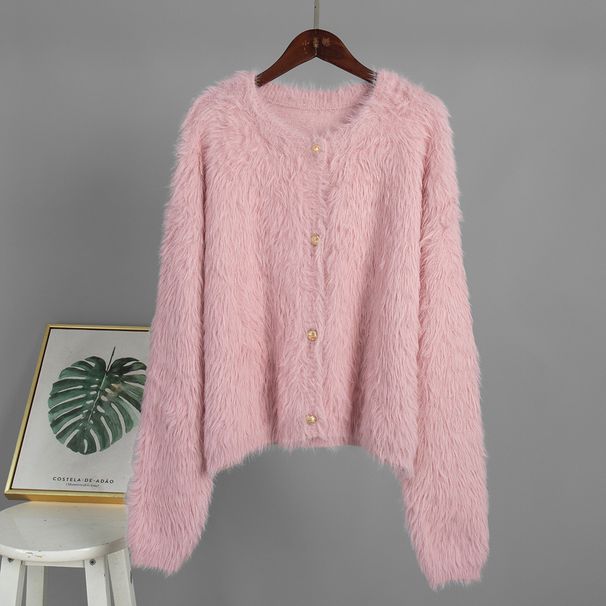 Women's Clothing Women's Soft Cozy Faux Mink Knit Cardigan Style Autumn Winter Fashion Pullovers For Formal & Casual_ecoleips.com