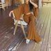Women's Fashion Off-Shoulder Top With Elastic Waist And Pockets Solid Color Irregular Hemline For Beach Vacation_ecoleips.com