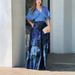Women's Retro Tie Dye Midi Skirt Set Pleated A-Line Summer Independent Ink Wash New Style_ecoleips.com