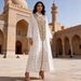 Women's Clothing Modest Abaya Dress Elegant Muslim Summer Abaya Dress With Double-Layer Design & Rhinestone Embellishments Long-Sleeve Maxi_ecoleips.com