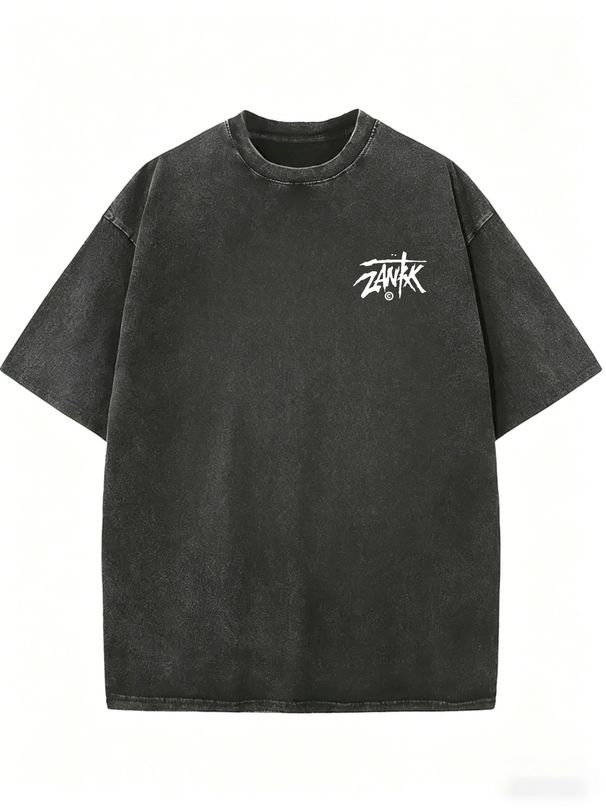 Women's Retro Wash T-Shirt, Crew Neck Casual Everyday Wear Summer Essential_ecoleips.com