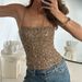 Kaikuo Y2K Sequined Camisole Women's Sexy Top Style Spring Summer New Clothing_ecoleips.com