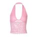 European And American Women's Fashion 2026 Spring New Style Sexy Hollow Lace Slim-fit Camisole Versatile Halter Top_ecoleips.com