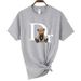 Women's Versatile Bear Print T-Shirt Casual Polyester Summer Top For All Seasons_ecoleips.com