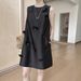 First Generation Thirteen Lines 2025 French Small Fragrant Style Summer Round Neck Sleeveless A-Line Slimming Dress For_ecoleips.com