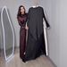 Women's Round Neck Satin Dress With Waist Cinching Long Sleeve Heavy Beaded Two Piece Autumn_ecoleips.com