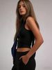 Spice Girl Style Top Slim-fitting No Pattern Crew Neck Sleeveless Skinny Short Daily Commuter Wear_ecoleips.com